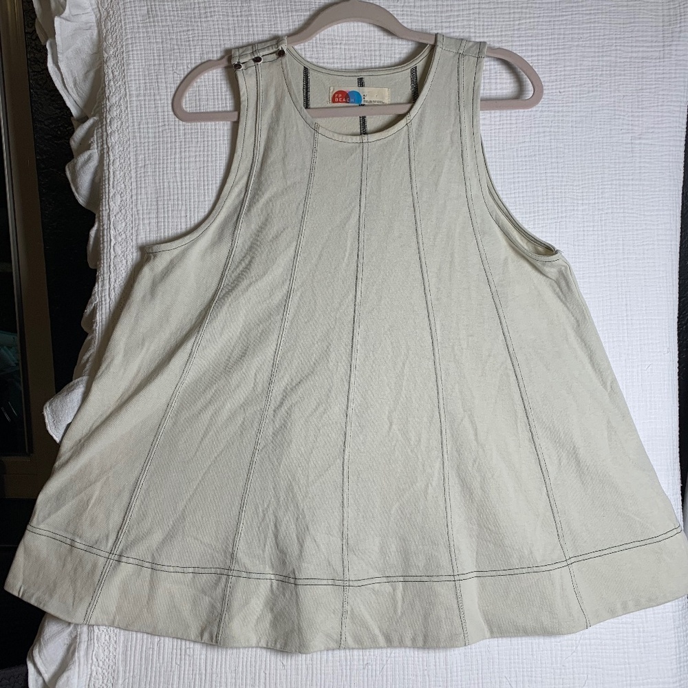 Free People cream/tan sz M top like new